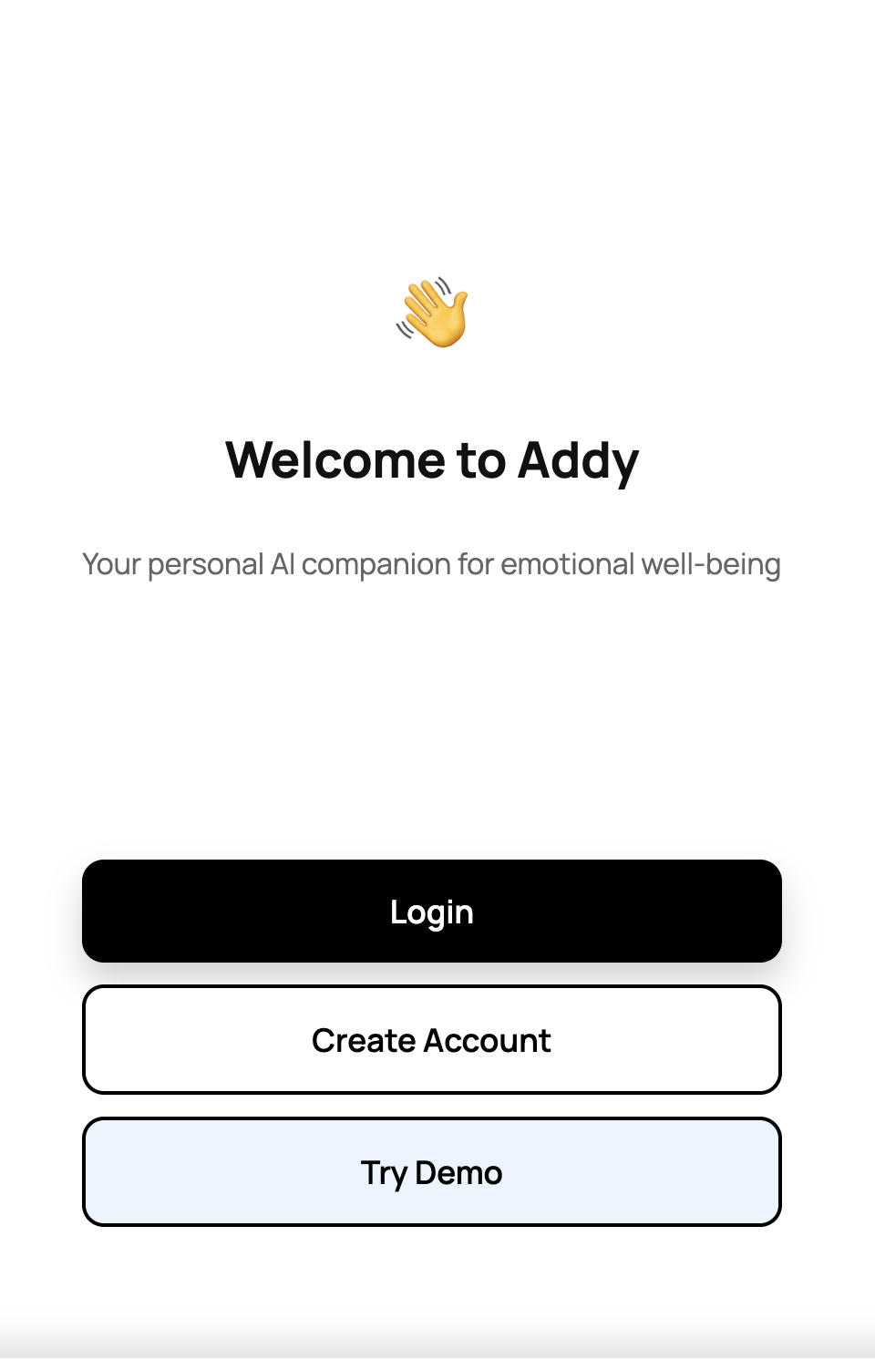 Addy app – Emotion analysis result